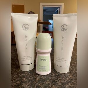 🌸 3 PC SET HAIKU ORIG SCENT LOTION & DEODORANT Disc Floral Notes Japanese Citrus